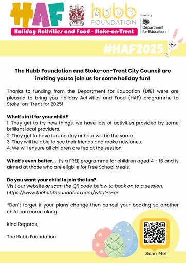 Easter HAF 25 invite letter
