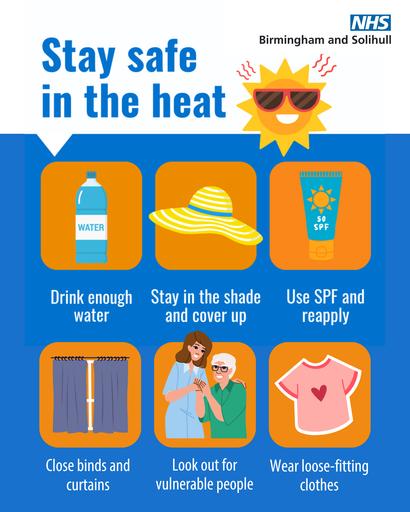 Hot weather stay safe in the heat