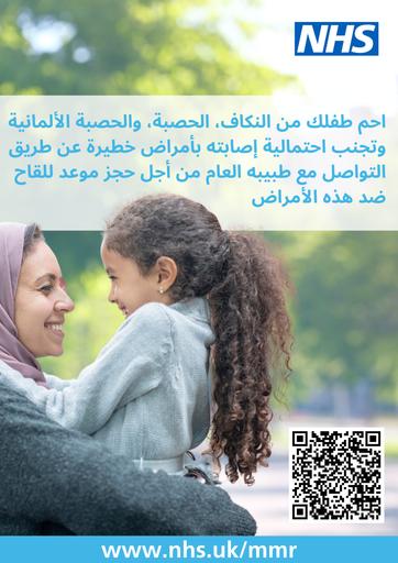 MMR vaccine   posters   Arabic
