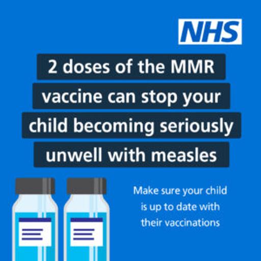 MMR vaccine social media image - Two doses vaccine