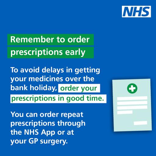 Bank holiday social graphic prescriptions