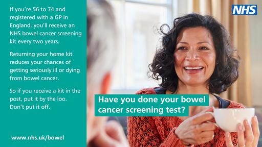 Bowel cancer AV screens graphics 1920x1080 middle age woman