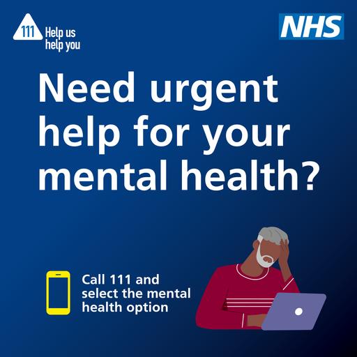 111 Mental health option Twitter dark blue ethnic old man