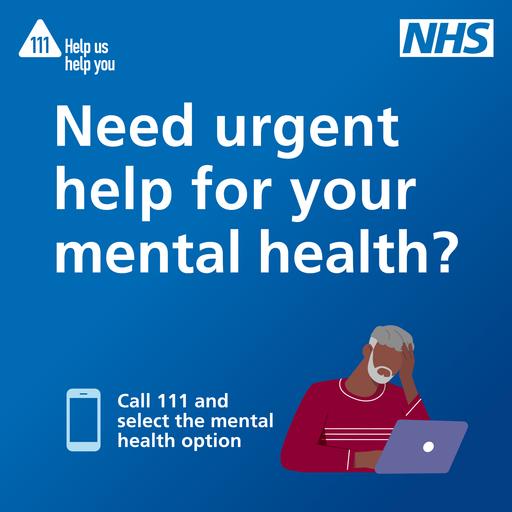 111 Mental health option Twitter blue ethnic old man