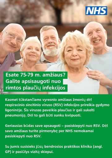 2024 08 08   RSV poster   75 to 79   Lithuanian