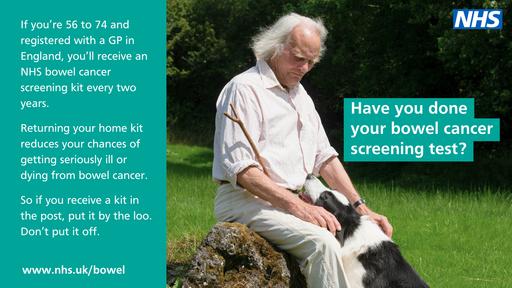 Bowel cancer AV screens graphics 1920x1080 old man
