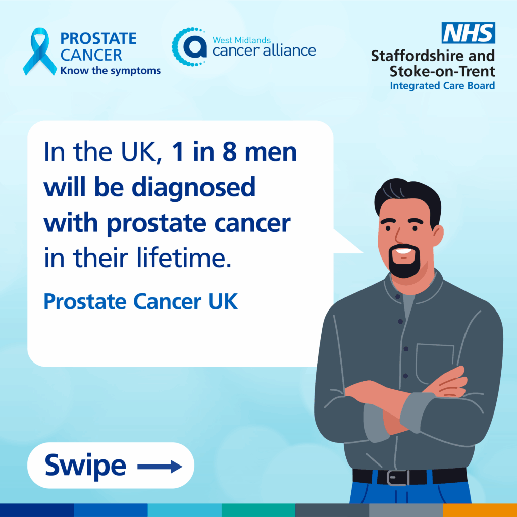 1 in 8 men in the UK will be diagnosed with prostate cancer in their lifetime. 