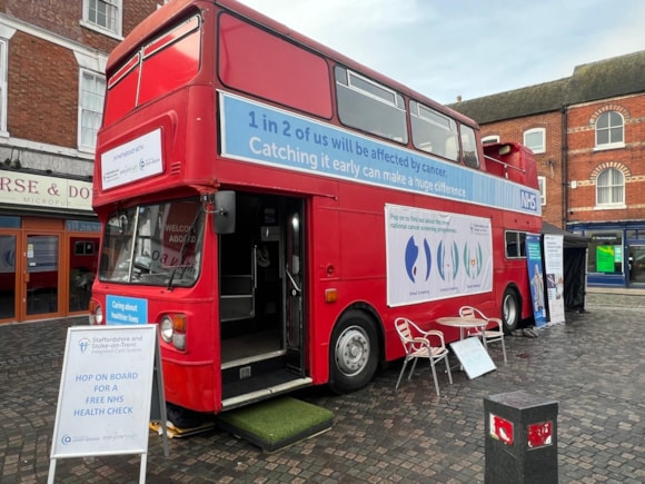 Cancer awareness bus on tour in Staffordshire and Stoke-on-Trent